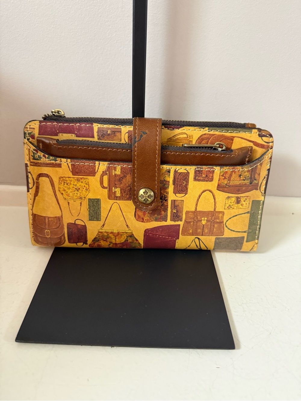 Patricia Nash Multi-Print Wallet with Brown Trim!